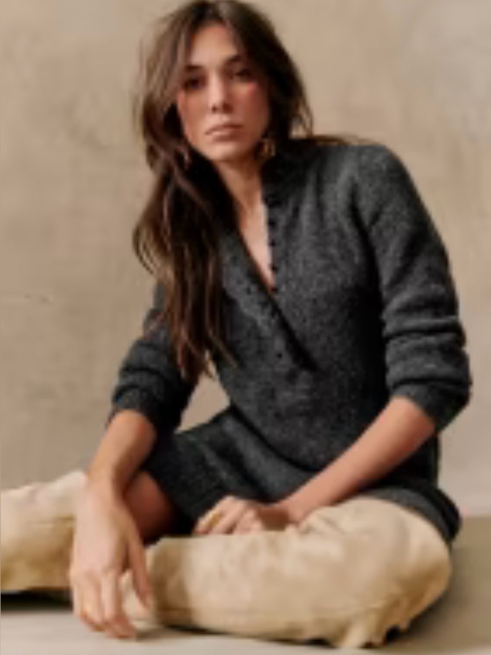 Sezane Angelita Dress Gris Anthracite - Size XS